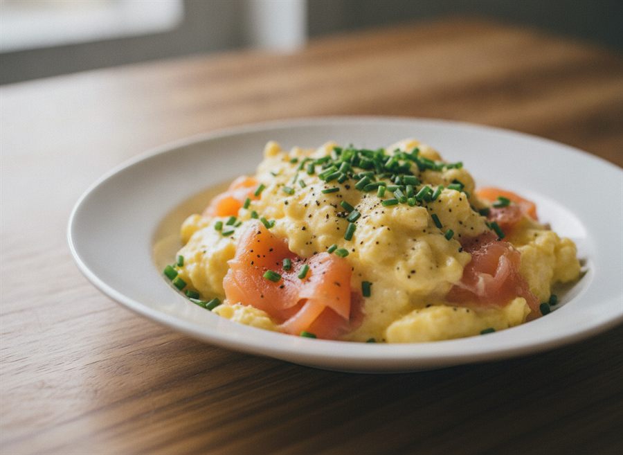 Smoked Salmon Scrambled Eggs
