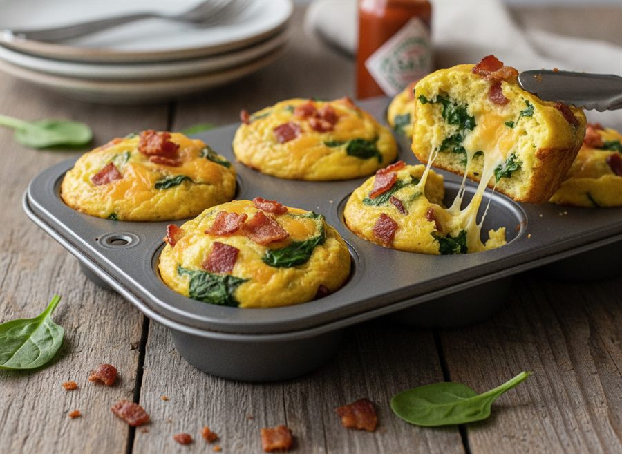 Baked Egg & Bacon Muffins