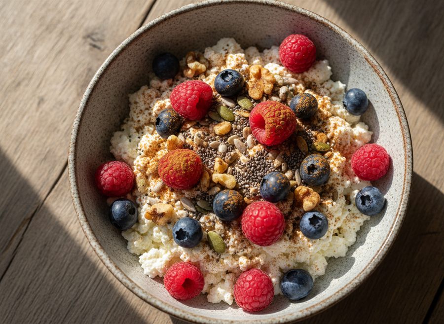 Cottage Cheese with Berries & Nuts