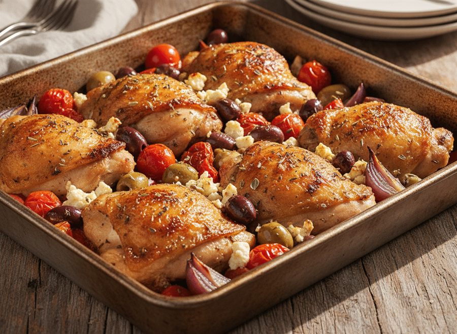Greek Chicken with Feta & Olives