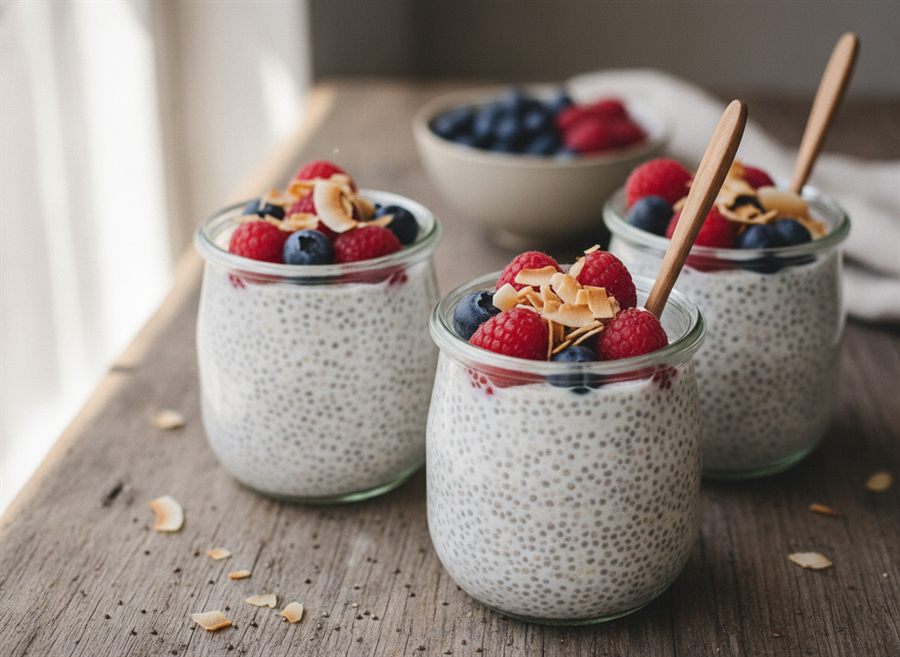 Coconut & Berry Chia Pudding