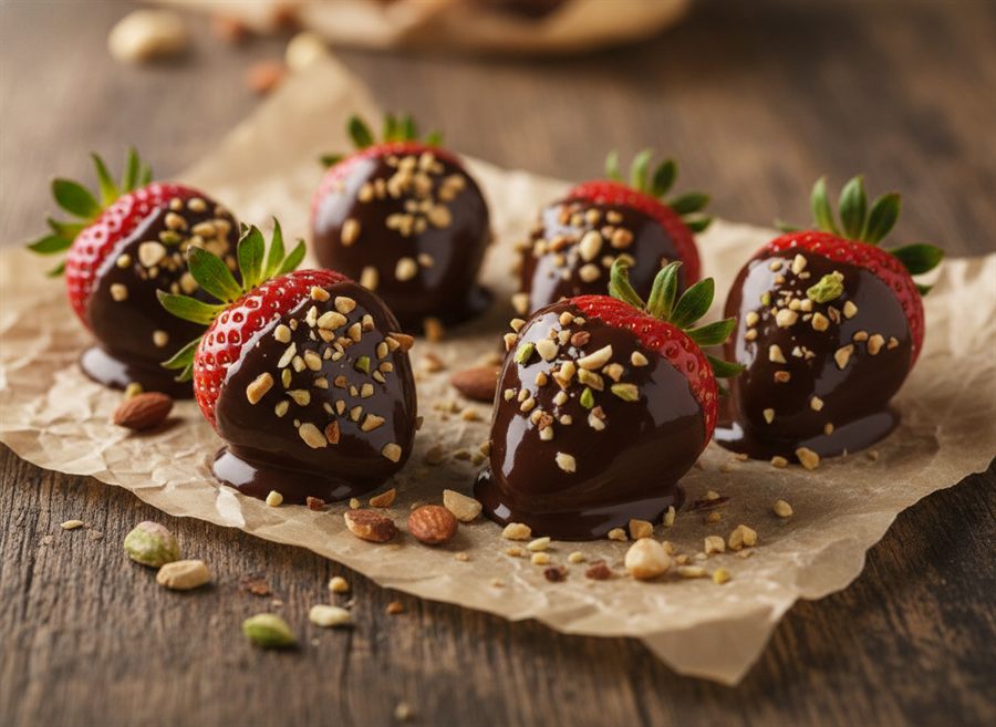 Dark Chocolate-Dipped Strawberries