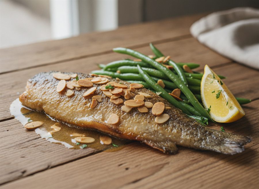 Trout with Almonds & Green Beans