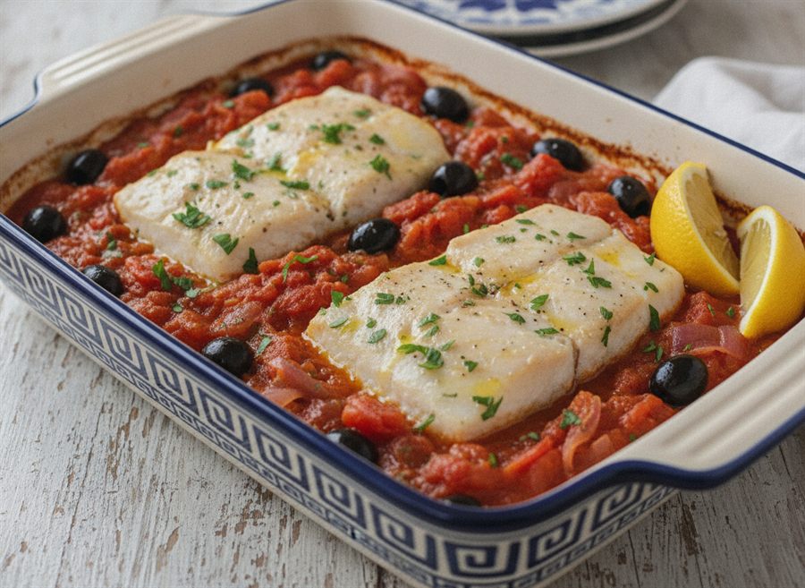 Greek Baked Fish (Plaki)