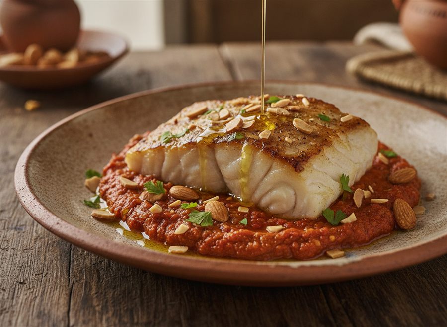 Spanish Cod with Romesco