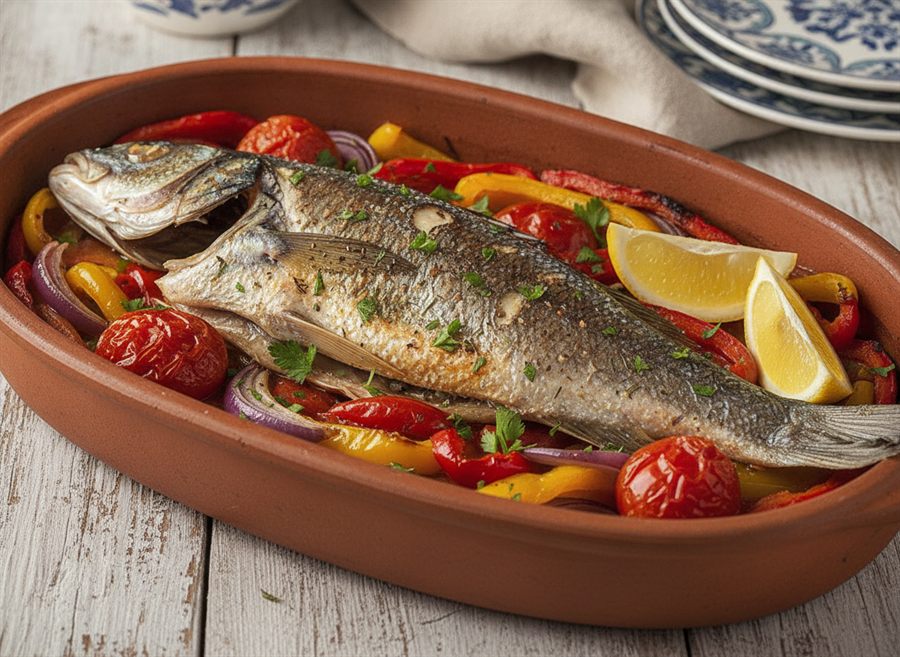 Turkish Baked Sea Bass