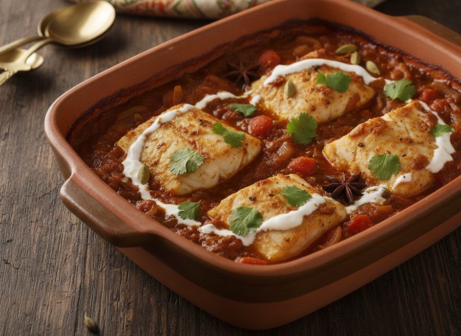 Indian Masala Baked Cod