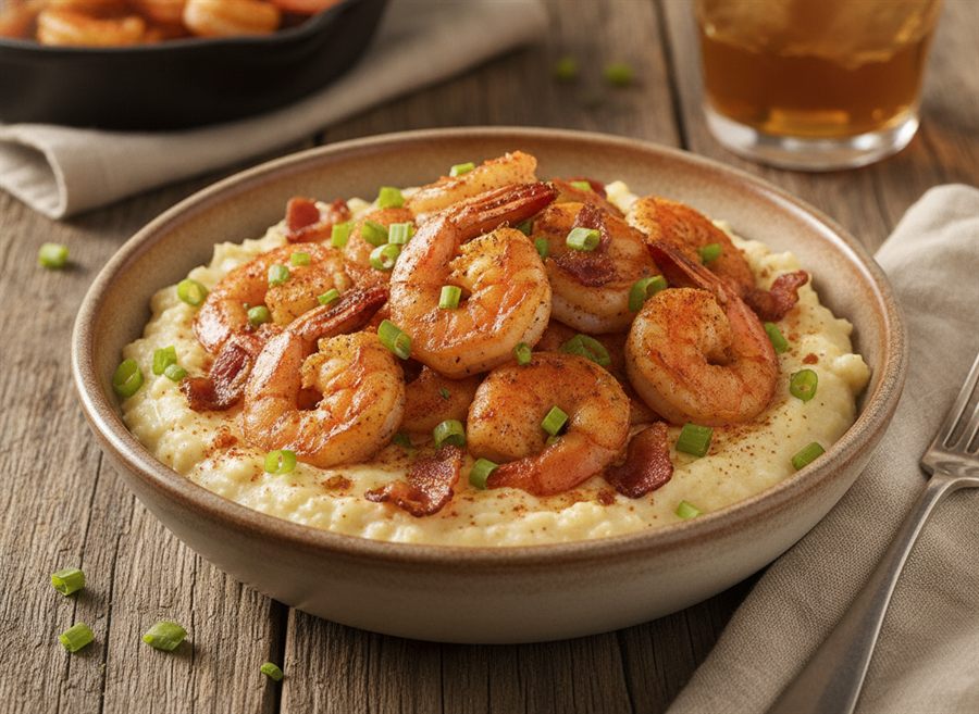 Cajun Prawn & ‘Grits’