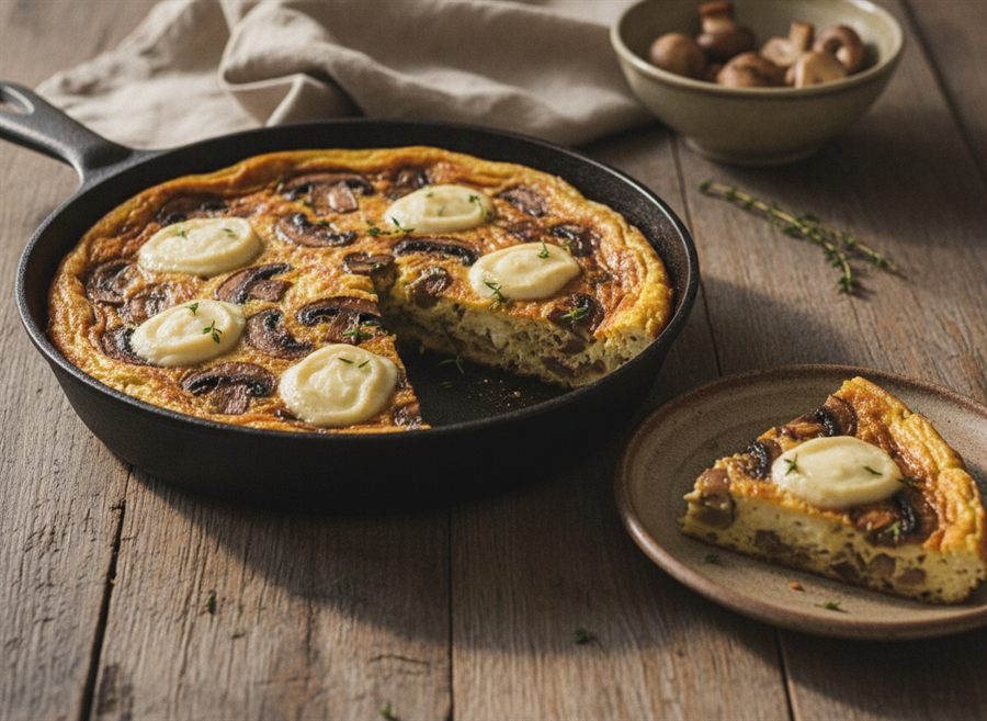 Mushroom & Goat’s Cheese Frittata