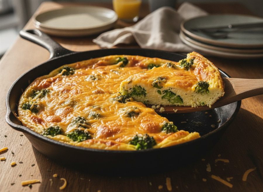 Broccoli & Cheddar Frittata