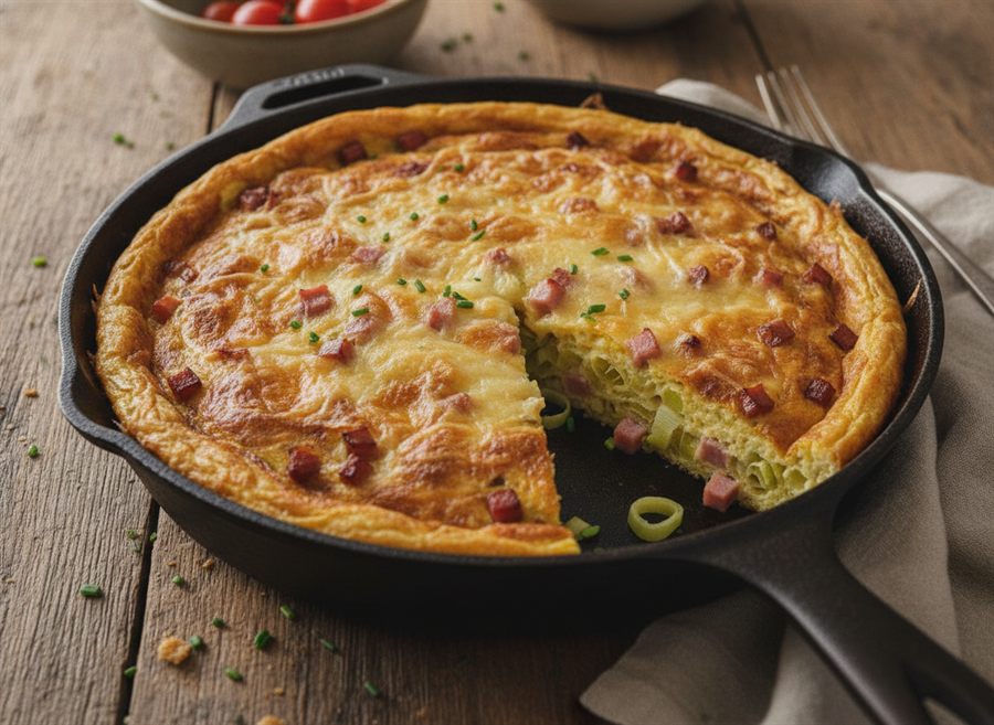 Ham, Leek & Gruyère Frittata