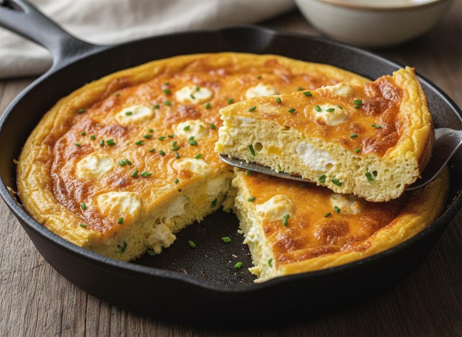 Three-Cheese & Chive Frittata