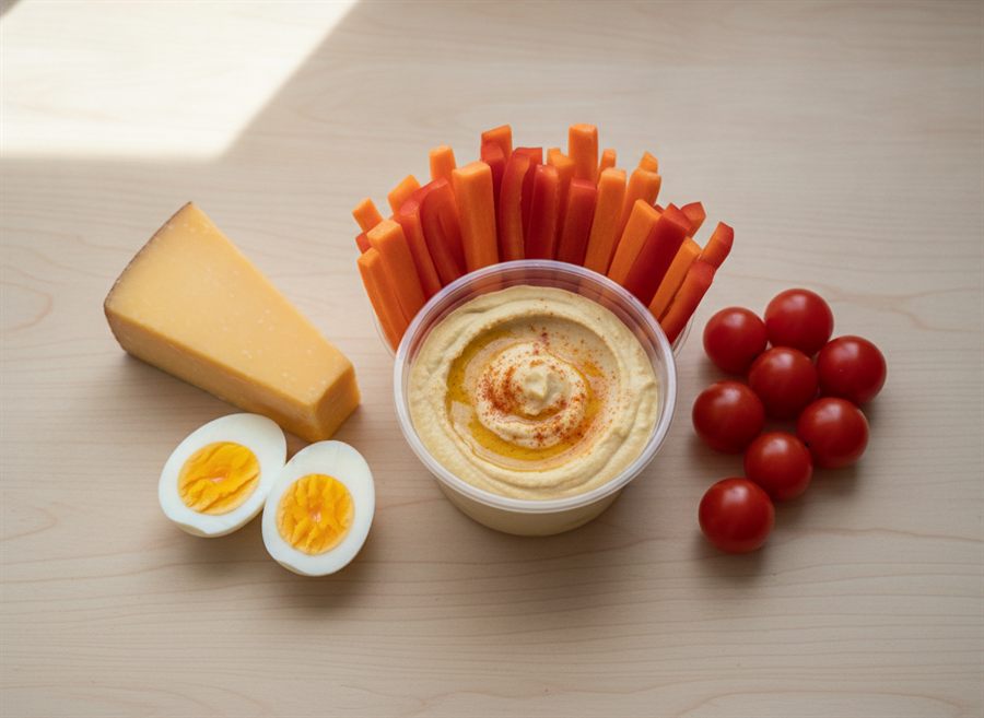 Hummus & Veg Pot with Cheese