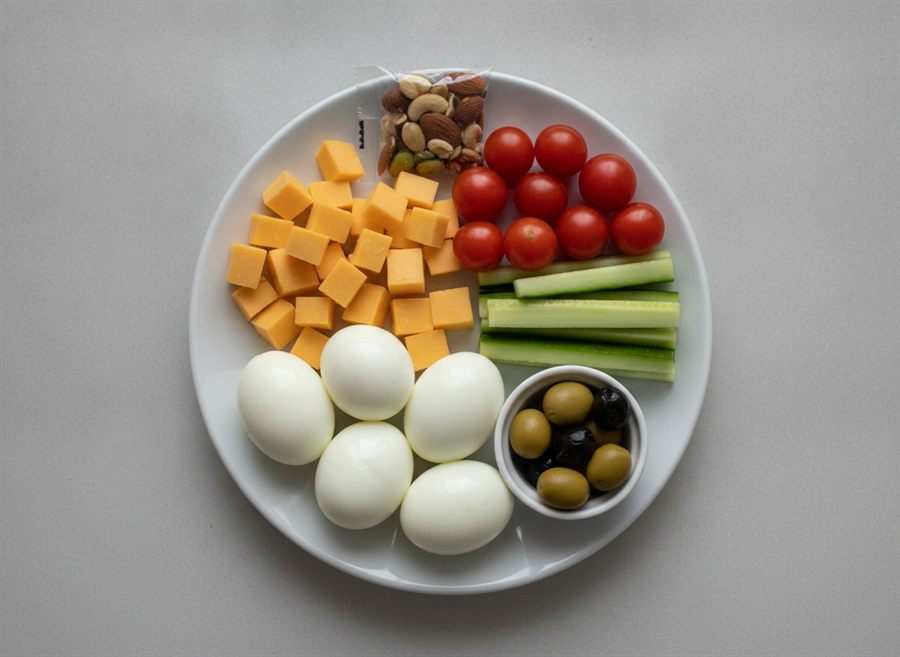 Boiled Egg & Cheese Snack Plate