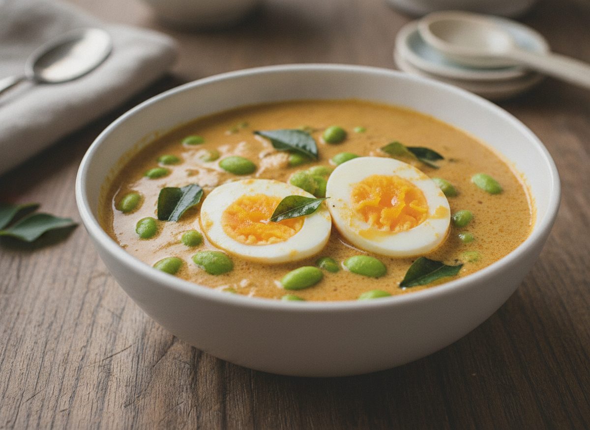 Malabar Egg Curry with Edamame