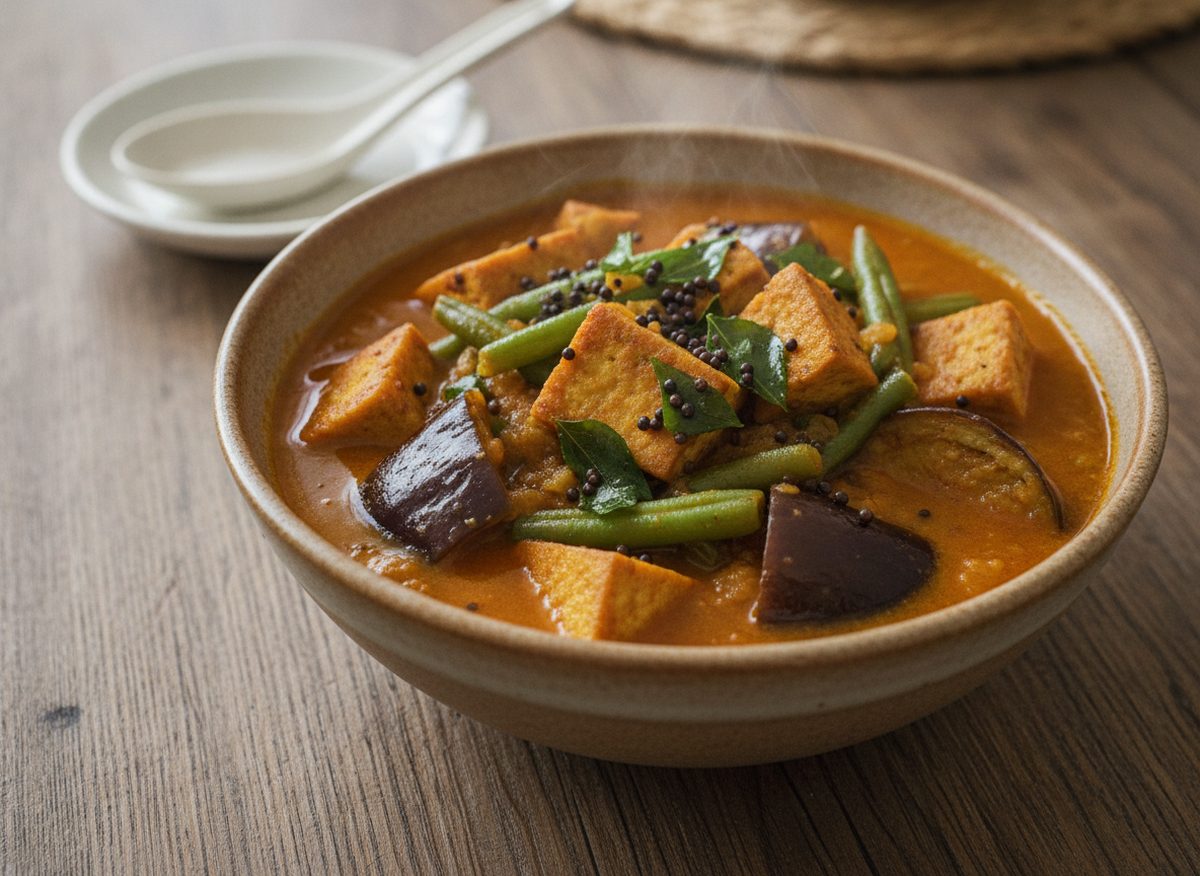 Sambar-Style Lentil & Tofu Stew
