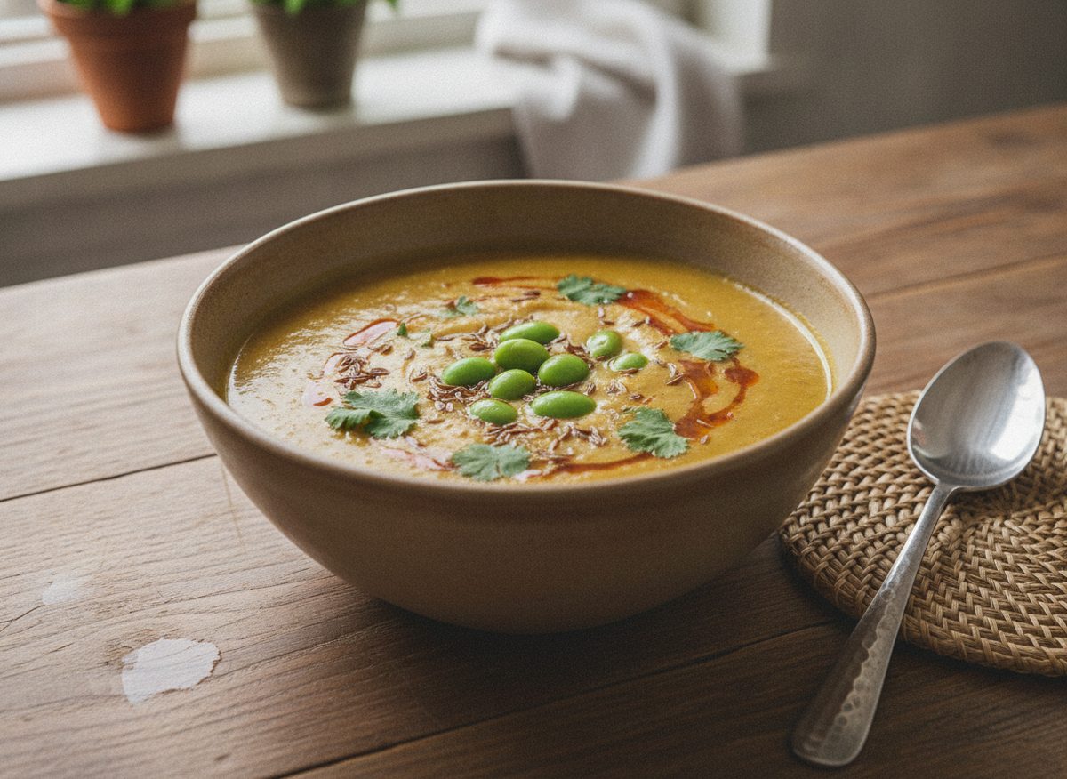 Dal Shorba with Edamame