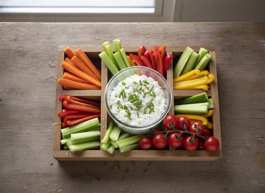 Cottage Cheese & Veg Dip Box
