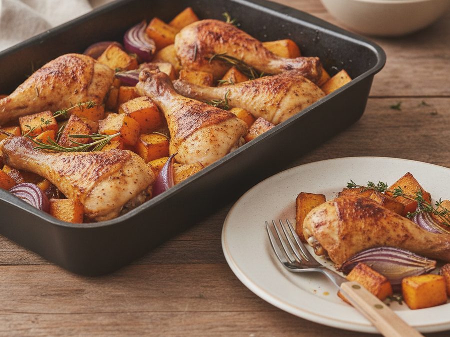 Chicken Drumstick & Swede Traybake