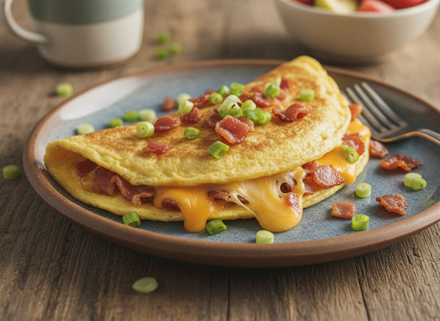 Bacon & Cheddar Omelette