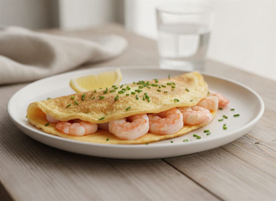 Prawn & Chive Omelette