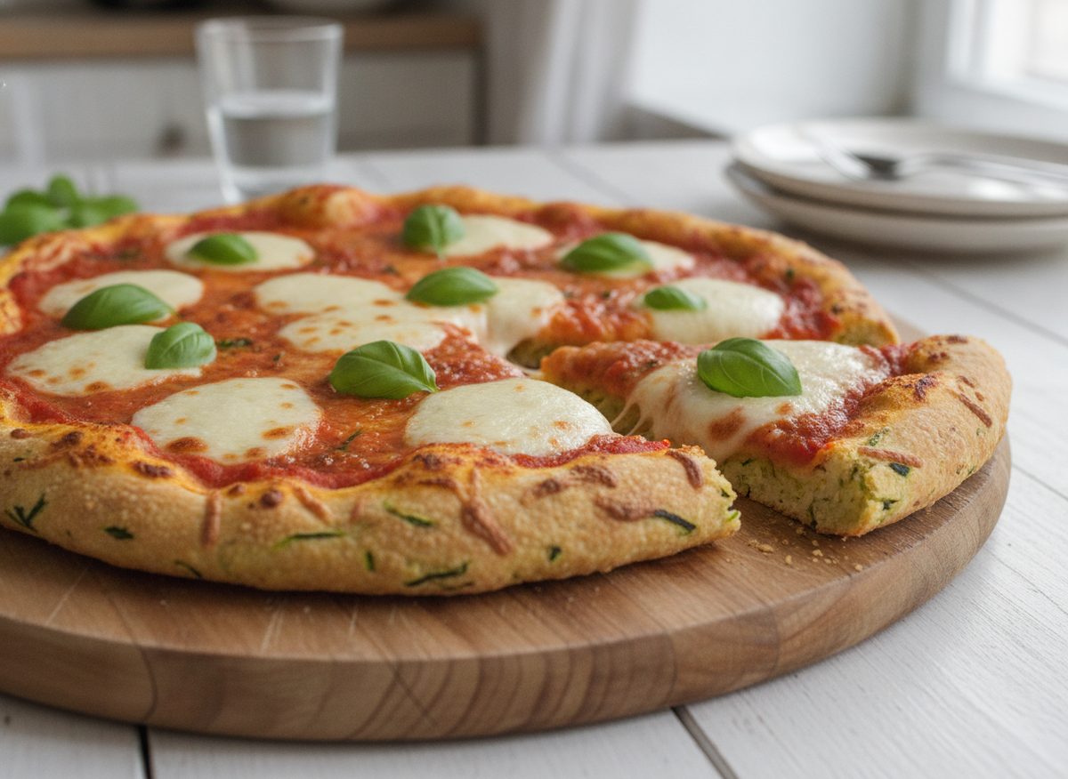 Courgette & Almond Pizza
