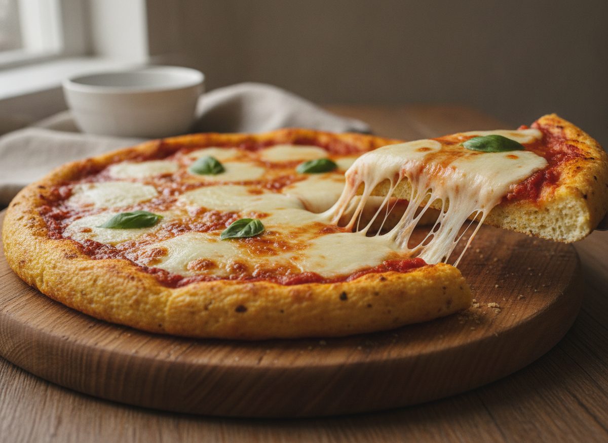 Cottage Cheese Crust Pizza