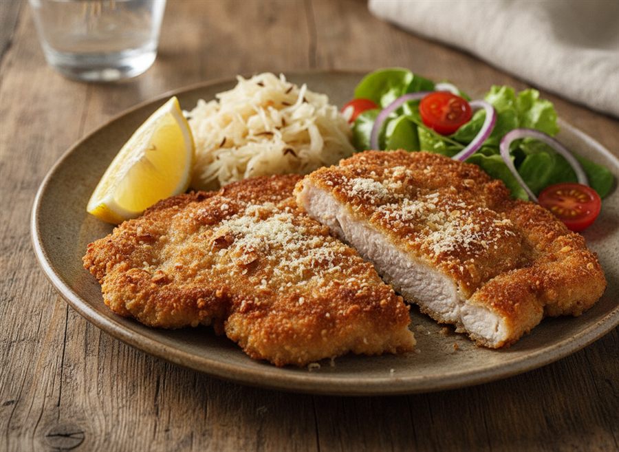 Pork Schnitzel (Almond Crumb)
