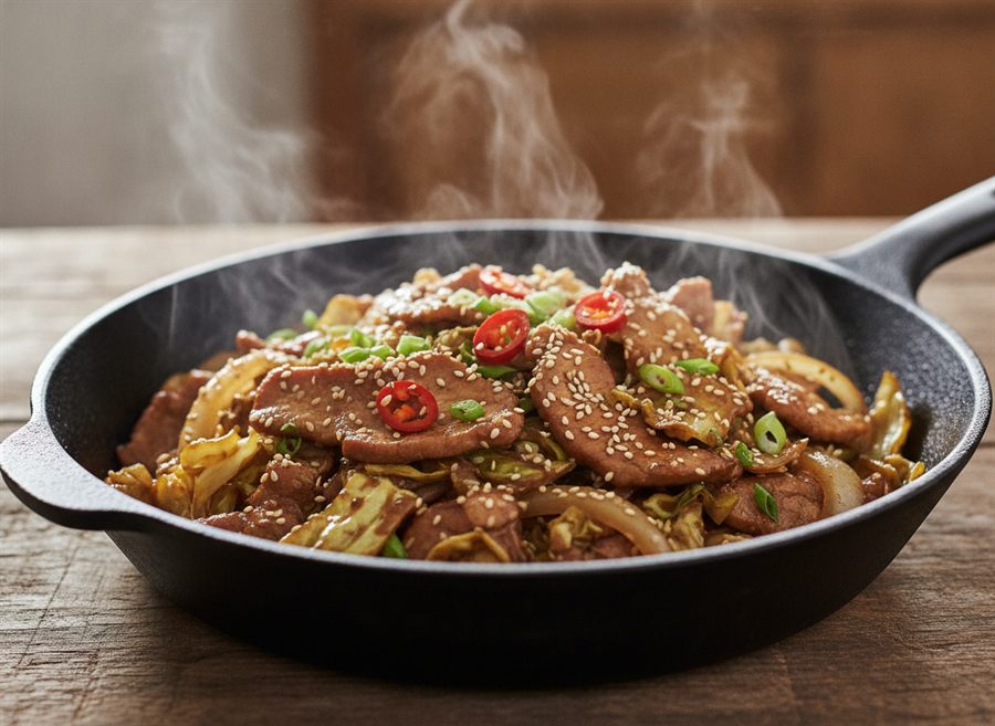 Pork & Cabbage Stir-Fry