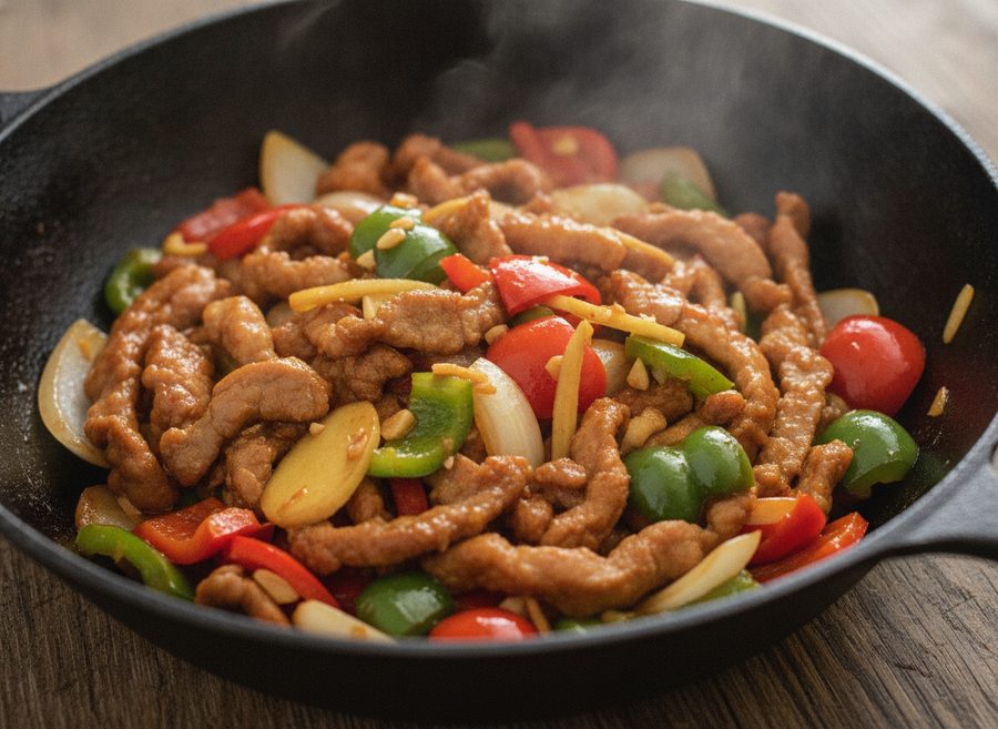 Chinese Pork & Pepper Stir-Fry