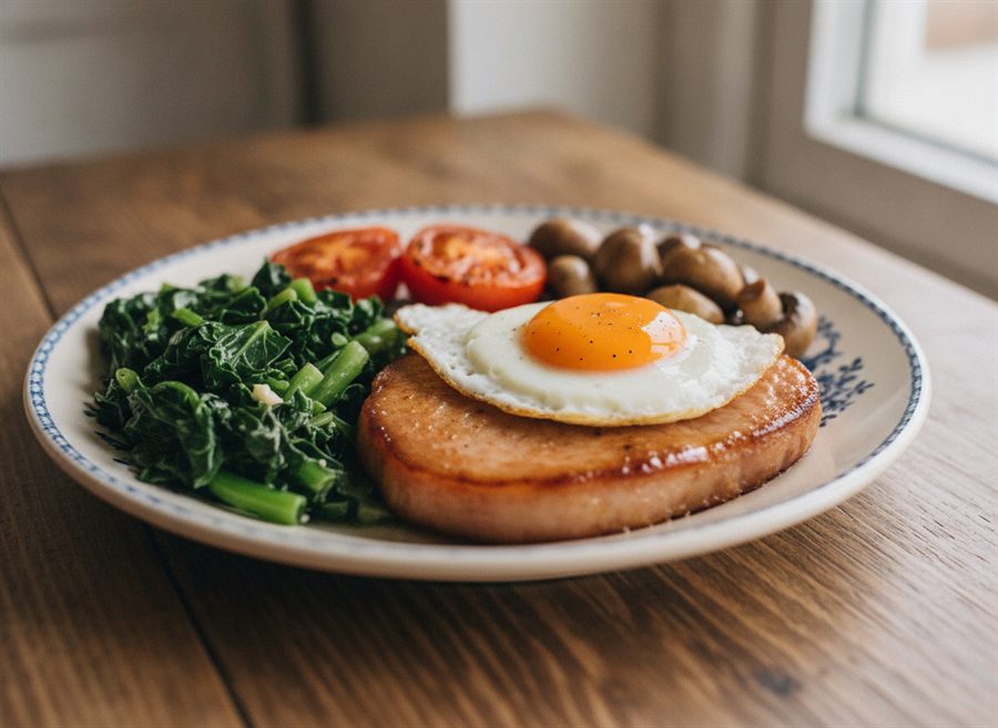 Gammon Steaks with Fried Egg