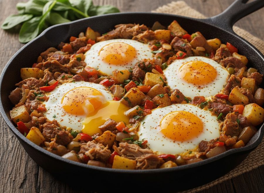 Pork & Egg Breakfast Hash