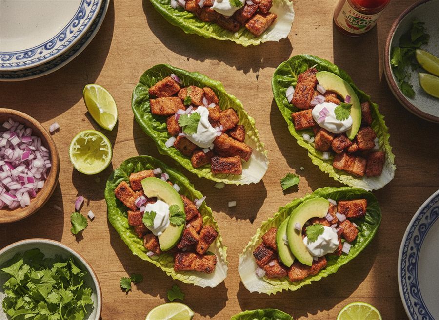 Pork Lettuce Tacos (Al Pastor-Style)