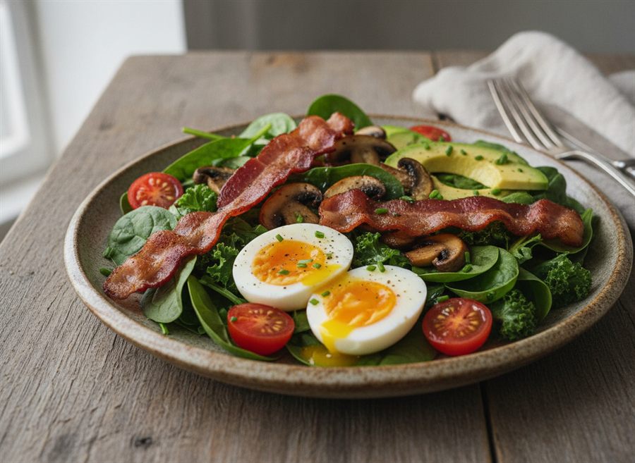 Egg & Bacon Breakfast Salad