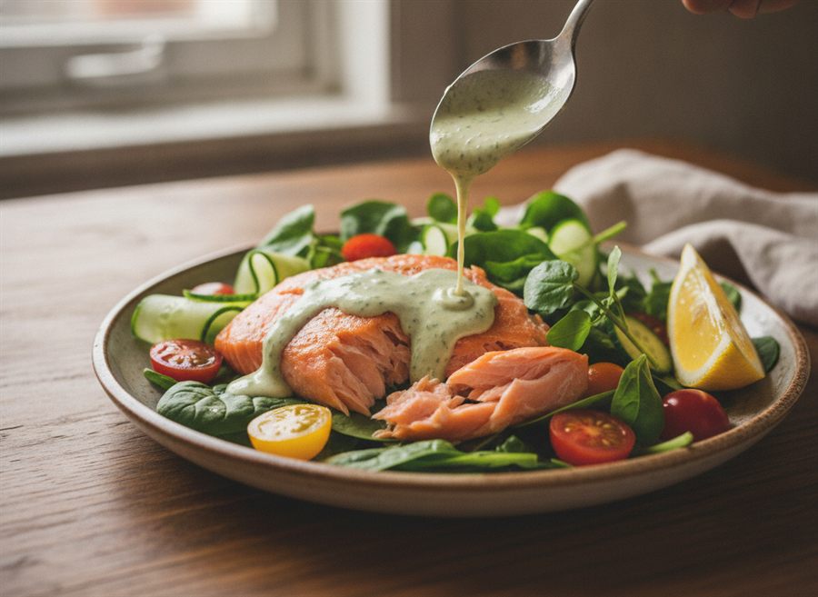 Salmon & Spinach Salad