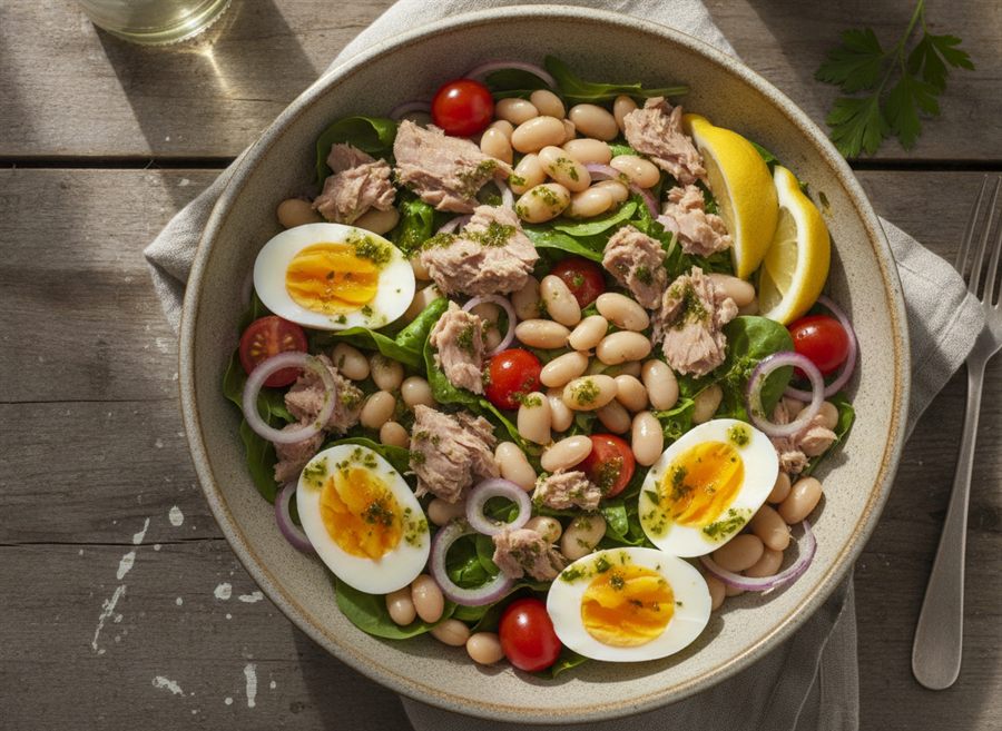 Tuna, Egg & Bean Salad