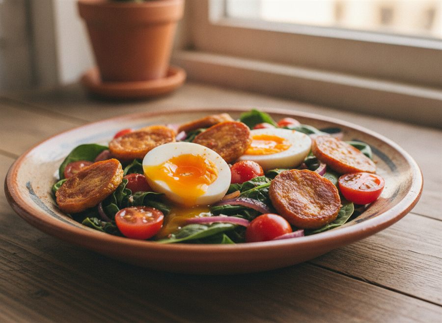 Warm Chorizo & Egg Salad
