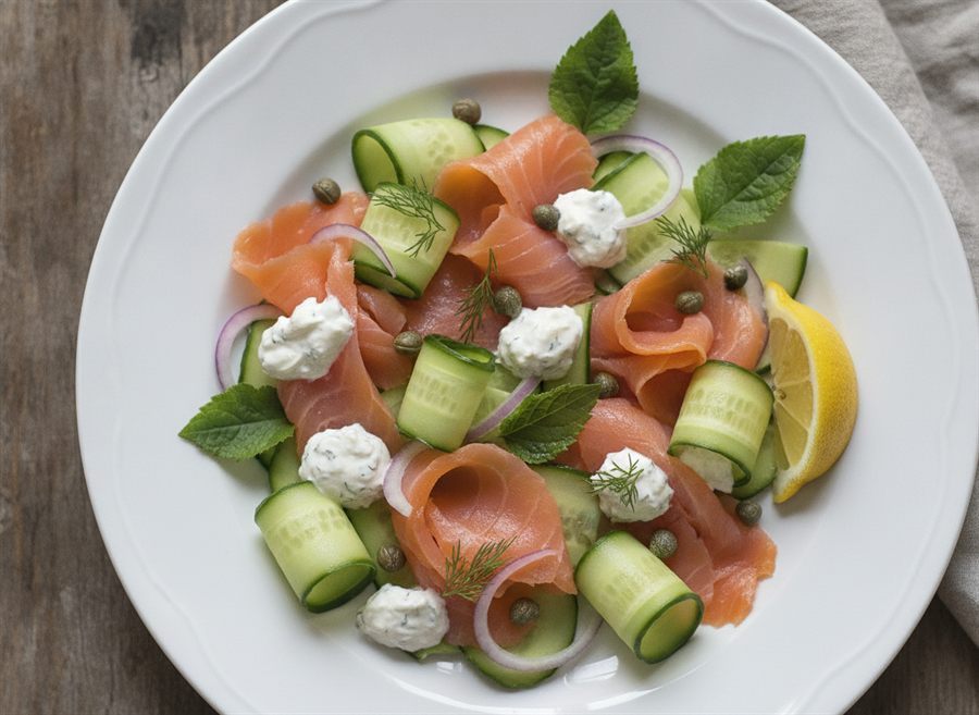 Smoked Salmon & Cucumber Salad