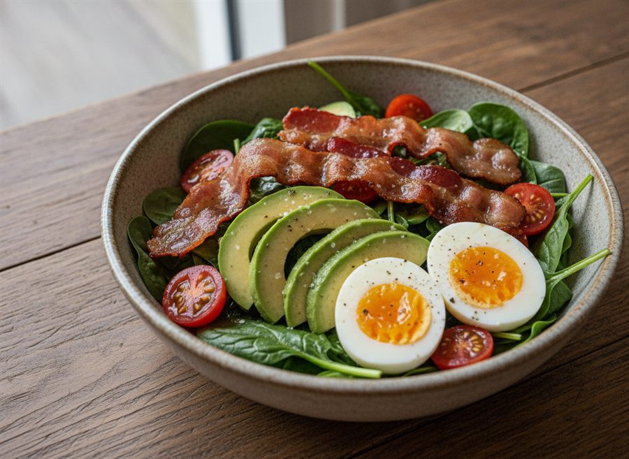 Bacon, Avocado & Spinach Salad