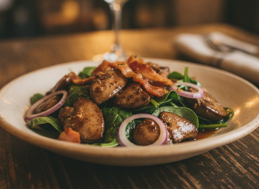 Chicken Liver & Bacon Salad