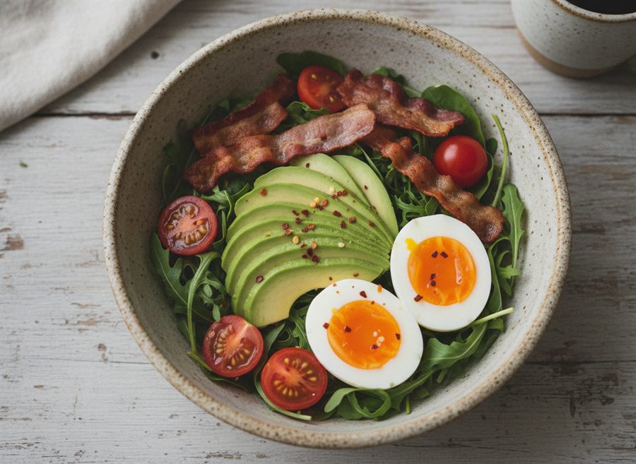 Avocado, Egg & Bacon Bowl
