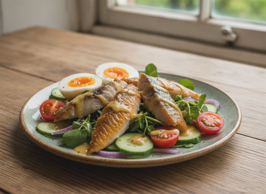 Mackerel, Egg & Watercress Salad