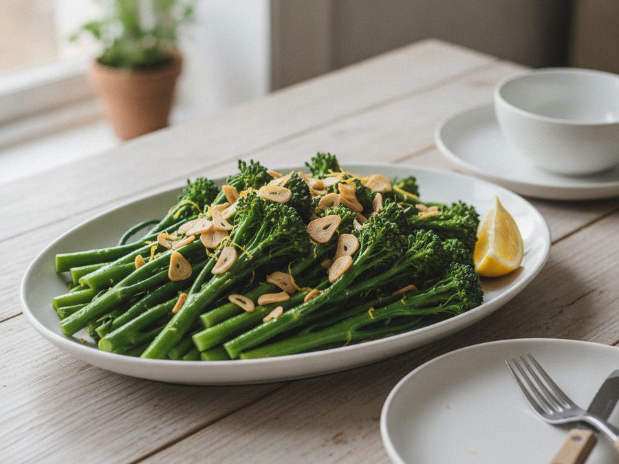 Lemon Garlic Tenderstem Broccoli