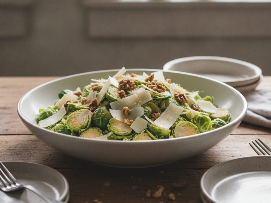 Shaved Sprouts with Lemon & Parmesan