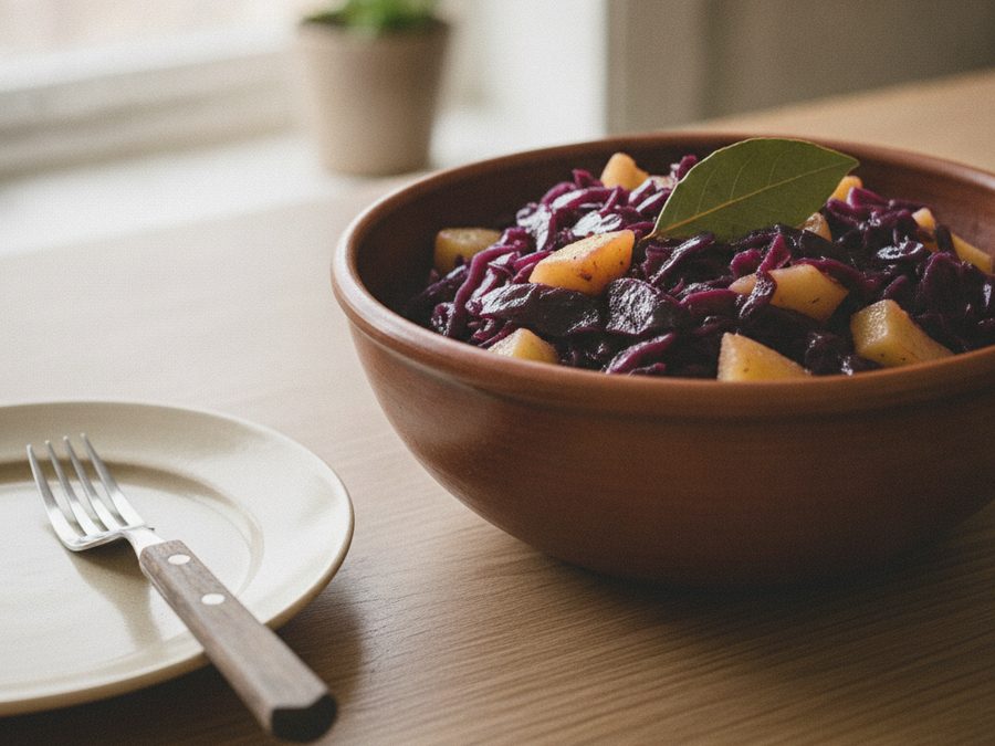 Braised Red Cabbage with Apple