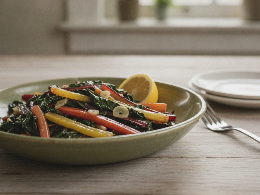 Braised Chard with Garlic