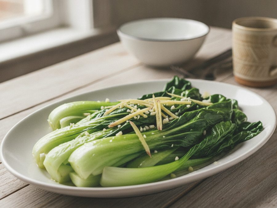 Pak Choi with Garlic & Soy