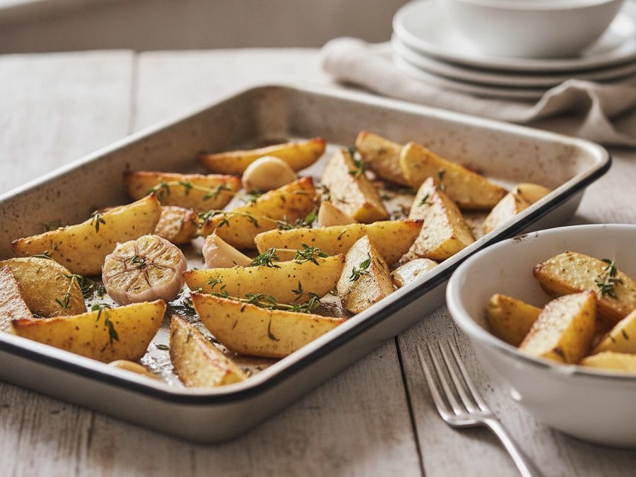Roasted Celeriac Wedges with Thyme