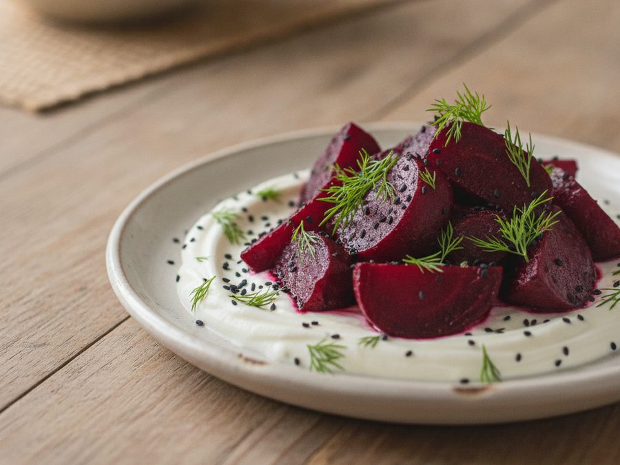 Roasted Beetroot with Yoghurt & Dill