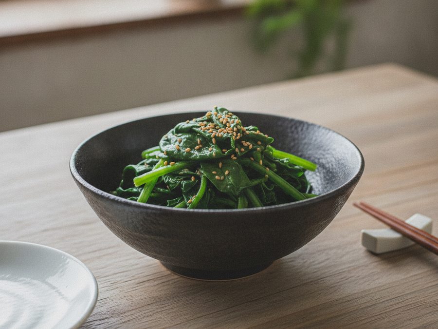 Korean Spinach (Sigeumchi Namul)